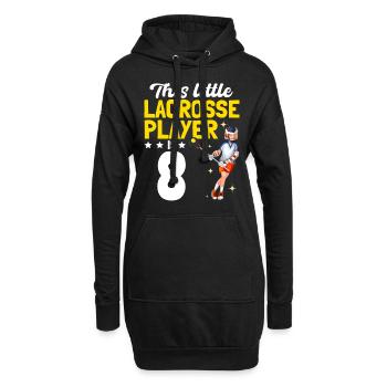 Ce petit joueur de crosse a 8 ans - joueur de crosse - Sweat-shirt à capuche long Femme - noir - Devant