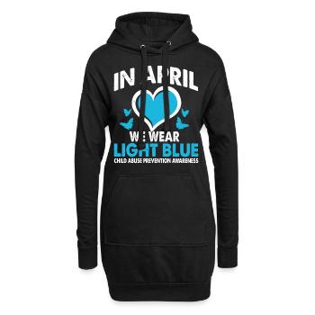 En avril, nous portons un bleu clair - Sweat-shirt à capuche long Femme - noir - Devant