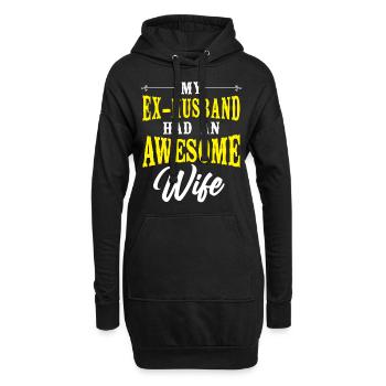 Joyeux divorce Party Mon ex mari - Sweat-shirt à capuche long Femme - noir - Devant