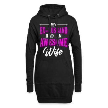 Joyeux divorce Party Mon ex mari - Sweat-shirt à capuche long Femme - noir - Devant