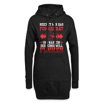 Der Amateurfunker will funken Hobbyfunker - Hoodie-Kleid - Schwarz - Vorne