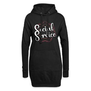 Service social Consultant socialiste Travailleur social - Sweat-shirt à capuche long Femme - noir - Devant
