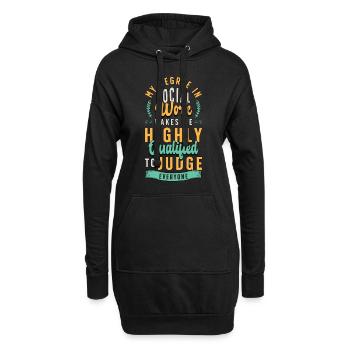 Social Service My Degree In Social Work Makes Aide - Hoodie-Kleid - Schwarz - Vorne