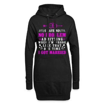 Happy Divorce Party I Have No - Hoodie-Kleid - Schwarz - Vorne