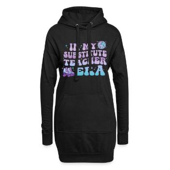 Dans mon Professeur suppléant Ère Professeur rétro - Sweat-shirt à capuche long Femme - noir - Devant