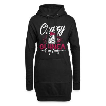 Guinea Pig Crazy Guinea Pig Lady Cavy Animal Lover - Hoodie-Kleid - Schwarz - Vorne