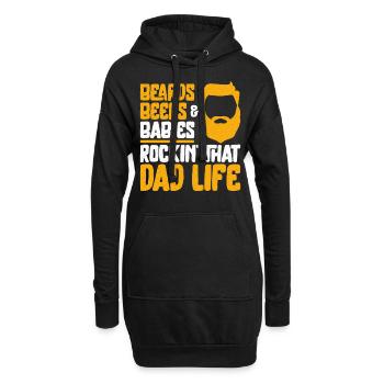 Beard Lover Bearded Man Dad Ginger - Hoodie-Kleid - Schwarz - Vorne