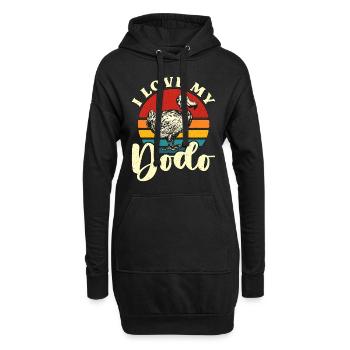 Dodo Bird J’aime mes Dodo Retro Flightless Animals - Sweat-shirt à capuche long Femme - noir - Devant