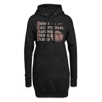 Beard Lover Bearded Man Ginger - Hoodie-Kleid - Schwarz - Vorne