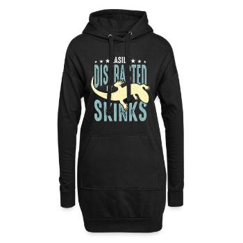 Les scinques facilement distraits par le propriétaire de reptiles scinques - Sweat-shirt à capuche long Femme - noir - Devant
