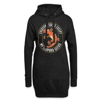 Gecko léopard Tout le monde est nul sauf l’herpétologiste - Sweat-shirt à capuche long Femme - noir - Devant