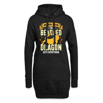 Dragon barbu quand je mourrai Les reptiles barbus - Sweat-shirt à capuche long Femme - noir - Devant