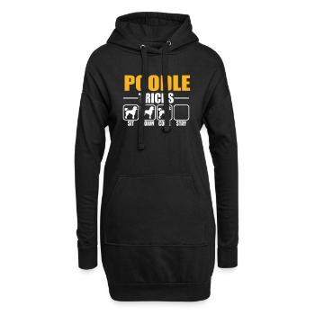 Poodle Tricks - Hoodie-Kleid - Schwarz - Vorne