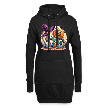 Halloween Love Pumpkin - Style saison effrayante - Sweat-shirt à capuche long Femme - noir - Devant