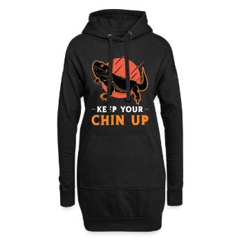 Bearded Dragon Keep Your Chin Up Reptiles Beardie - Hoodie-Kleid - Schwarz - Vorne
