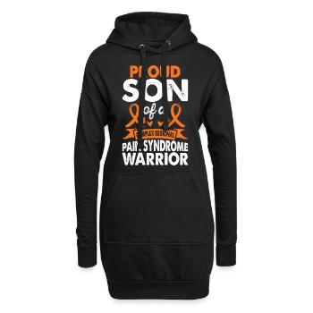 Fils de Crps Mois de sensibilisation des guerriers Orange - Sweat-shirt à capuche long Femme - noir - Devant