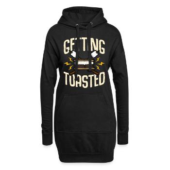S’mores Getting Toasted Loves Camping Marshmallows - Sweat-shirt à capuche long Femme - noir - Devant