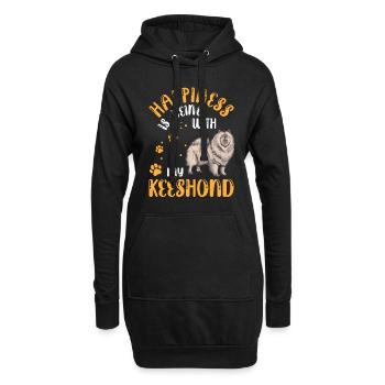 Wolfsspitz vous rend heureux Spitz allemand - Sweat-shirt à capuche long Femme - noir - Devant