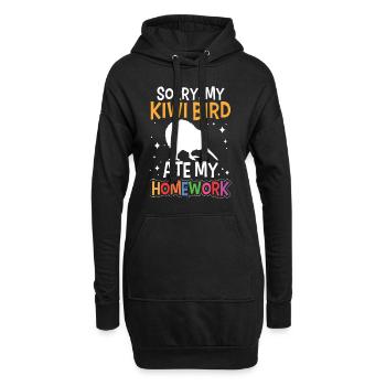 Kiwi Vogel hat gefressen Neuseeland - Hoodie-Kleid - Schwarz - Vorne