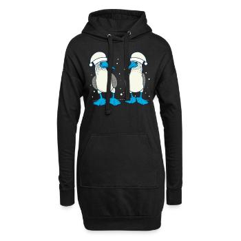 Christmas Blue-footed - Hoodie Dress - black - Front