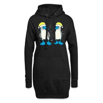 Blue-footed booby Christmas - Hoodie Dress - black - Front