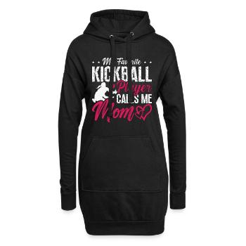 Kickball My Favorite Kickball Player Kickballer - Hoodie-Kleid - Schwarz - Vorne