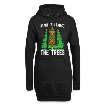 Le disc golf blâme toujours les arbres Ultimate Frisbee - Sweat-shirt à capuche long Femme - noir - Devant