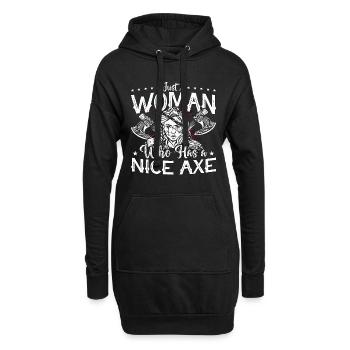 Target Sports Just A Woman Who Loves Shooting Club - Hoodie-Kleid - Schwarz - Vorne