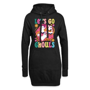 Let's Go Ghouls - Hoodie-Kleid - Schwarz - Vorne