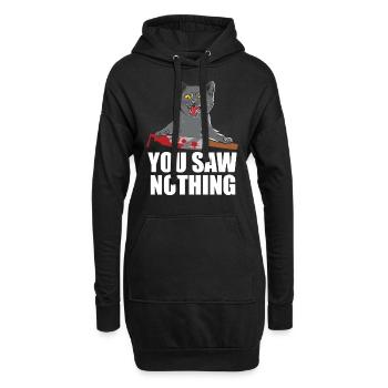 Vous n’avez rien vu - Sweat-shirt à capuche long Femme - noir - Devant