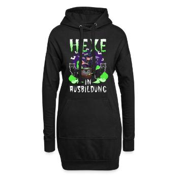Hexe In Ausbildung - Hoodie-Kleid - Schwarz - Vorne