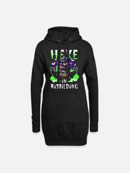 Hexe In Ausbildung - Hoodie-Kleid - Schwarz