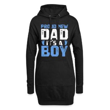 Stolzer neuer Vater It's A Boy Design Vatertag - Hoodie-Kleid - Schwarz - Vorne