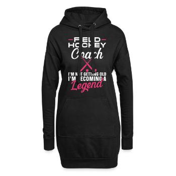 Field Hockey Coach Field Hockey - Hoodie-Kleid - Schwarz - Vorne