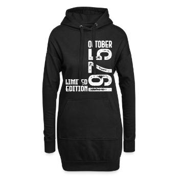 Oktober 1975 Geschenk zum Jahrestag. Oktober 1975. - Hoodie-Kleid - Schwarz - Vorne