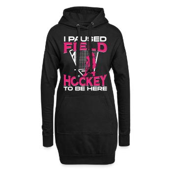 Hockey sur gazon I Hockey sur gazon en pause - Sweat-shirt à capuche long Femme - noir - Devant