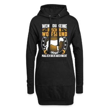 Irischer Wolfshund nicht mögen Windhund - Hoodie-Kleid - Schwarz - Vorne