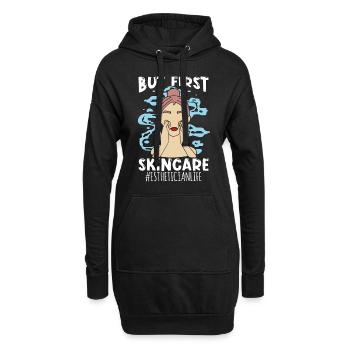 Aesthetician But First Skin Care Dermatologist - Hoodie-Kleid - Schwarz - Vorne