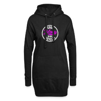 Cool moms ride bicycles - Hoodie-Kleid - Schwarz - Vorne