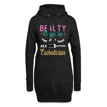 Esthéticienne Beauté Magicienne Soins de la peau - Sweat-shirt à capuche long Femme - noir - Devant