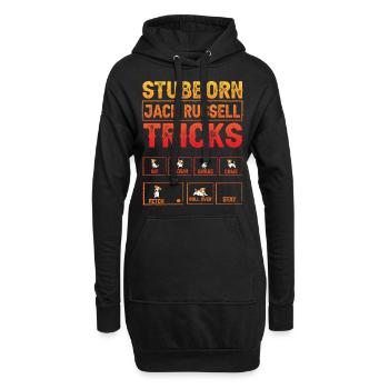 Stubborn Jack Russell Tricks - Hoodie-Kleid - Schwarz - Vorne