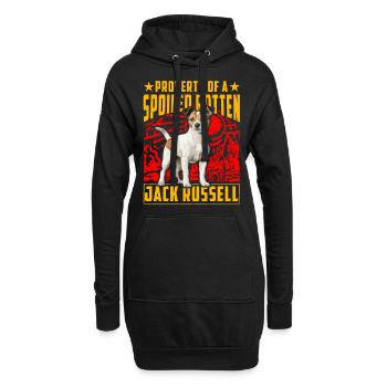 Property of a spoiled rotten Jack Russell - Hoodie-Kleid - Schwarz - Vorne