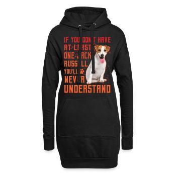 Jack Russell - Hoodie-Kleid - Schwarz - Vorne