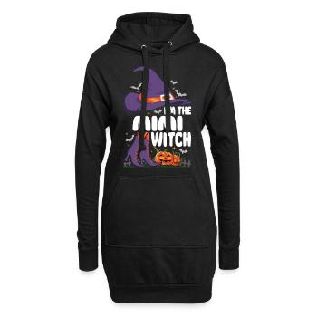 Je suis la sorcière Mimi - Sweat-shirt à capuche long Femme - noir - Devant