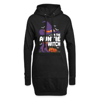 Je suis la tante sorcière - Sweat-shirt à capuche long Femme - noir - Devant