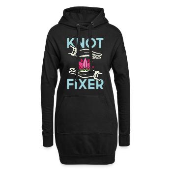 Massothérapeute Fixateur de nœuds Chiropraticien Massuseur - Sweat-shirt à capuche long Femme - noir - Devant