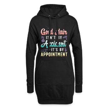 Coiffeur Les bons cheveux ne sont pas par hasard la coiffure - Sweat-shirt à capuche long Femme - noir - Devant