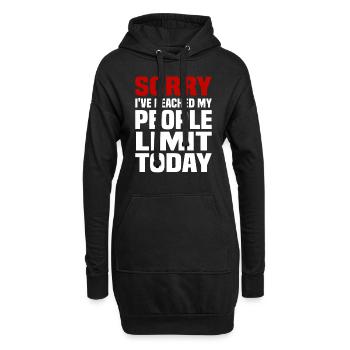 Misanthrope Antisocial Introverti - Sweat-shirt à capuche long Femme - noir - Devant
