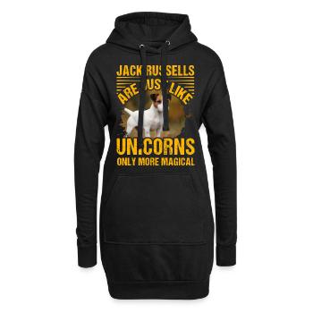 Les Jack Russell sont comme les licornes, mais en plus - Sweat-shirt à capuche long Femme - noir - Devant