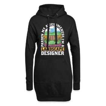 Landscaper Pardon My Awesomeness I'm A Lawn Mower - Hoodie-Kleid - Schwarz - Vorne